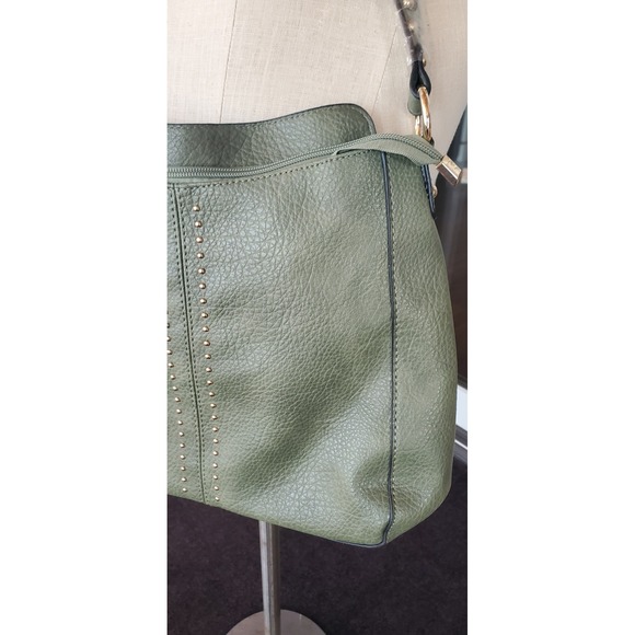 Montana West Women Olive Green Studded Hobo Shoulder Bag Purse MWC 128GN - Picture 3 of 8